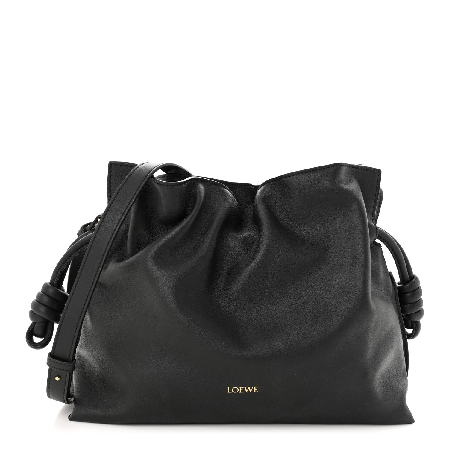 Loewe Nappa Flamenco Knot Clutch Black 1 of 9