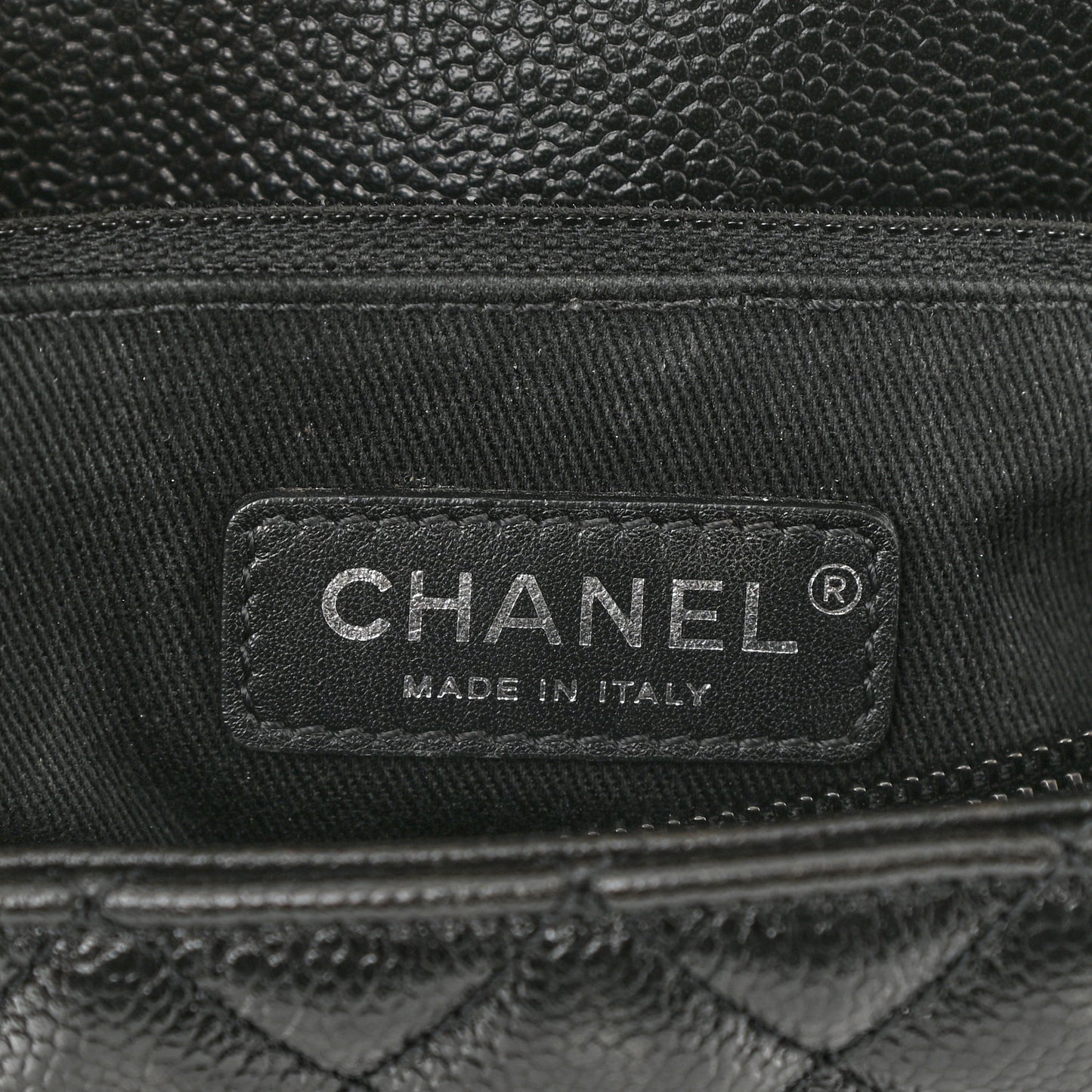 Caviar Quilted Small Coco Handle Flap So Black