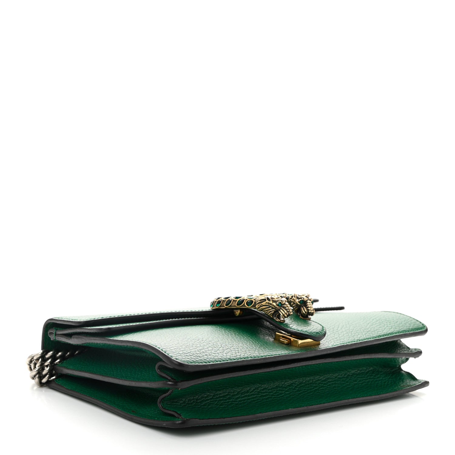 Gucci Pebbled Calfskin Small Dionysus Shoulder Bag Emerald 4 of 13