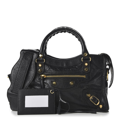 Balenciaga Agneau Classic Gold Hardware Mini City Black 1 of 10
