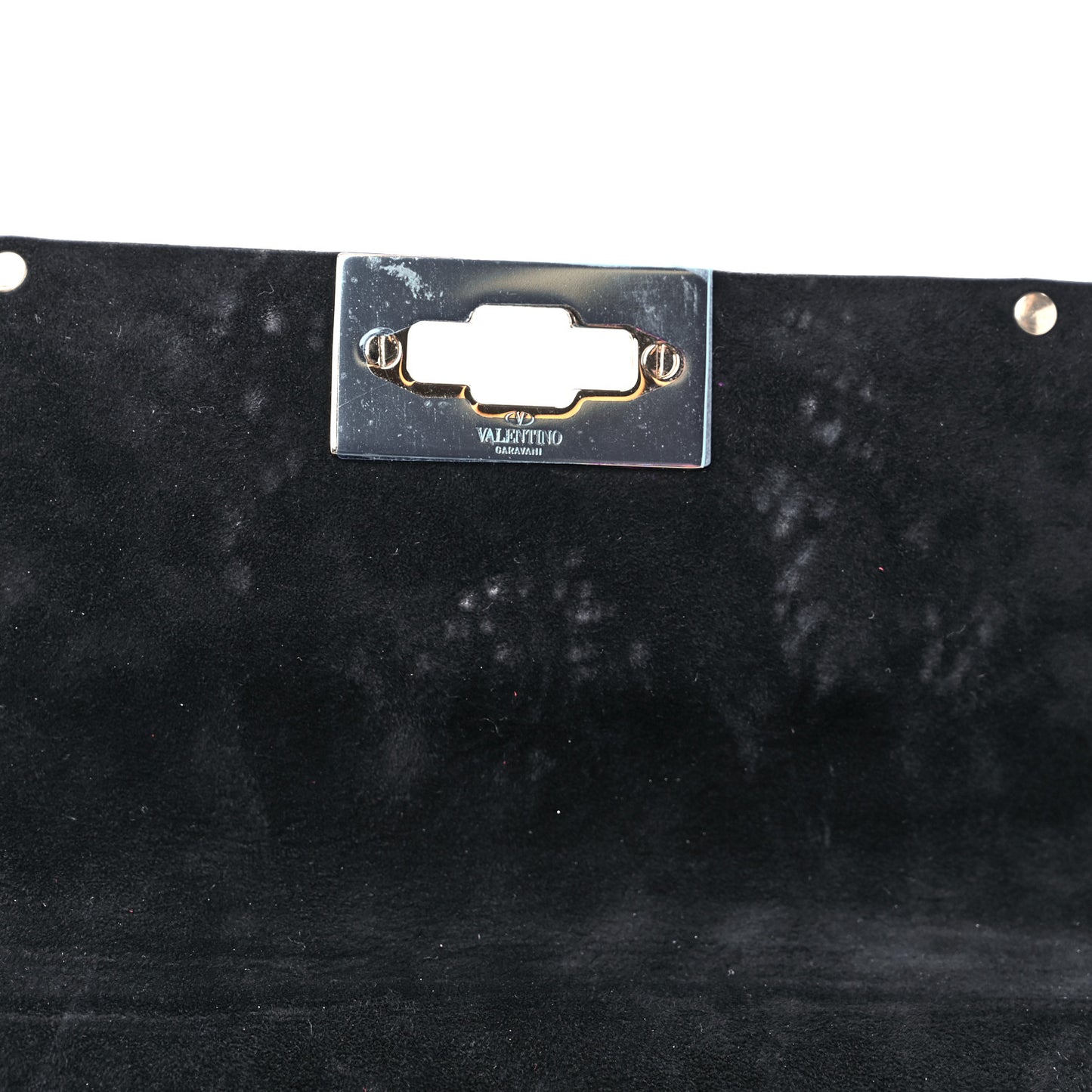 Lambskin Sequin Snake Medium Rockstud Spike Shoulder Bag Black
