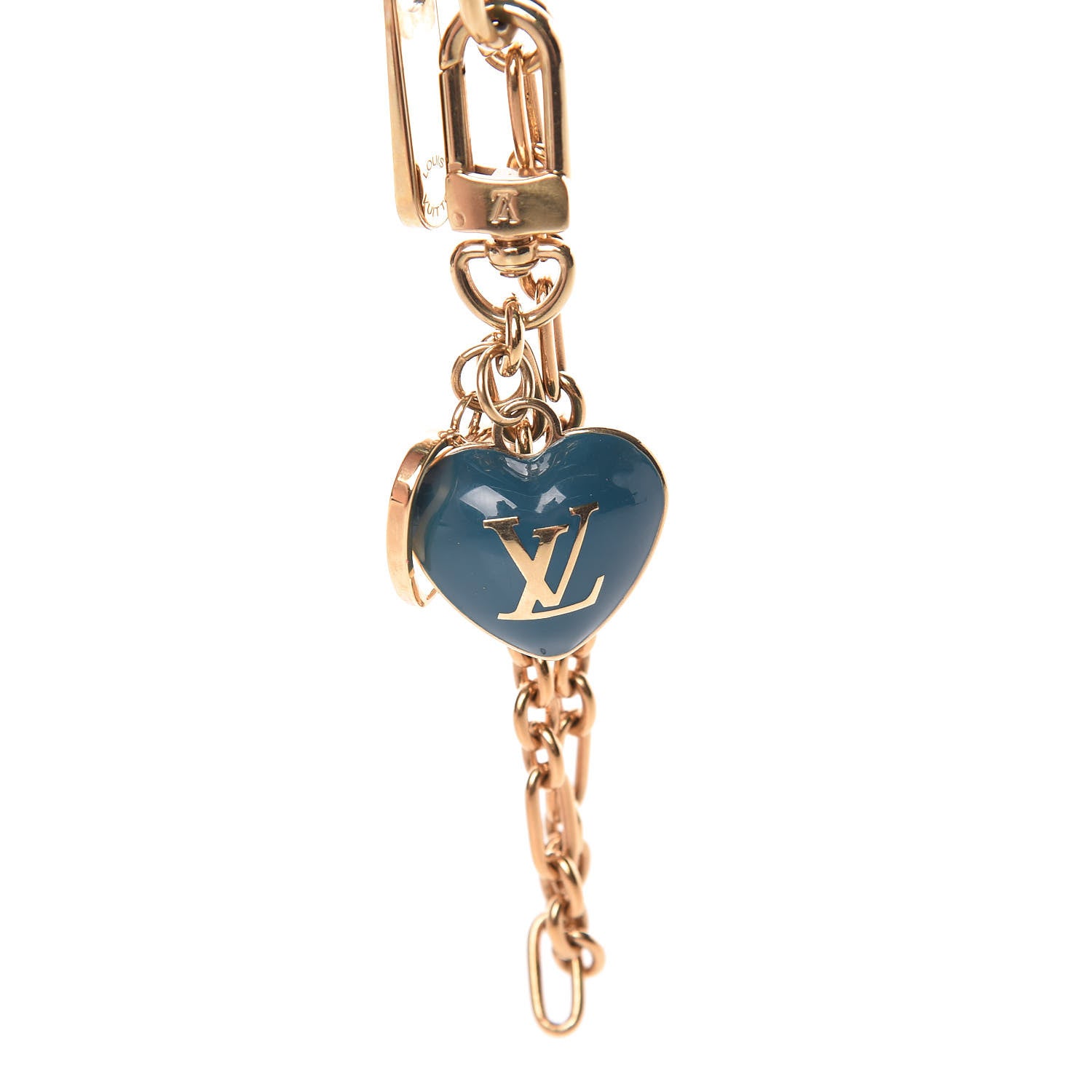 Louis Vuitton Vernis Heart Coin Purse Blue Galactic 8 of 8