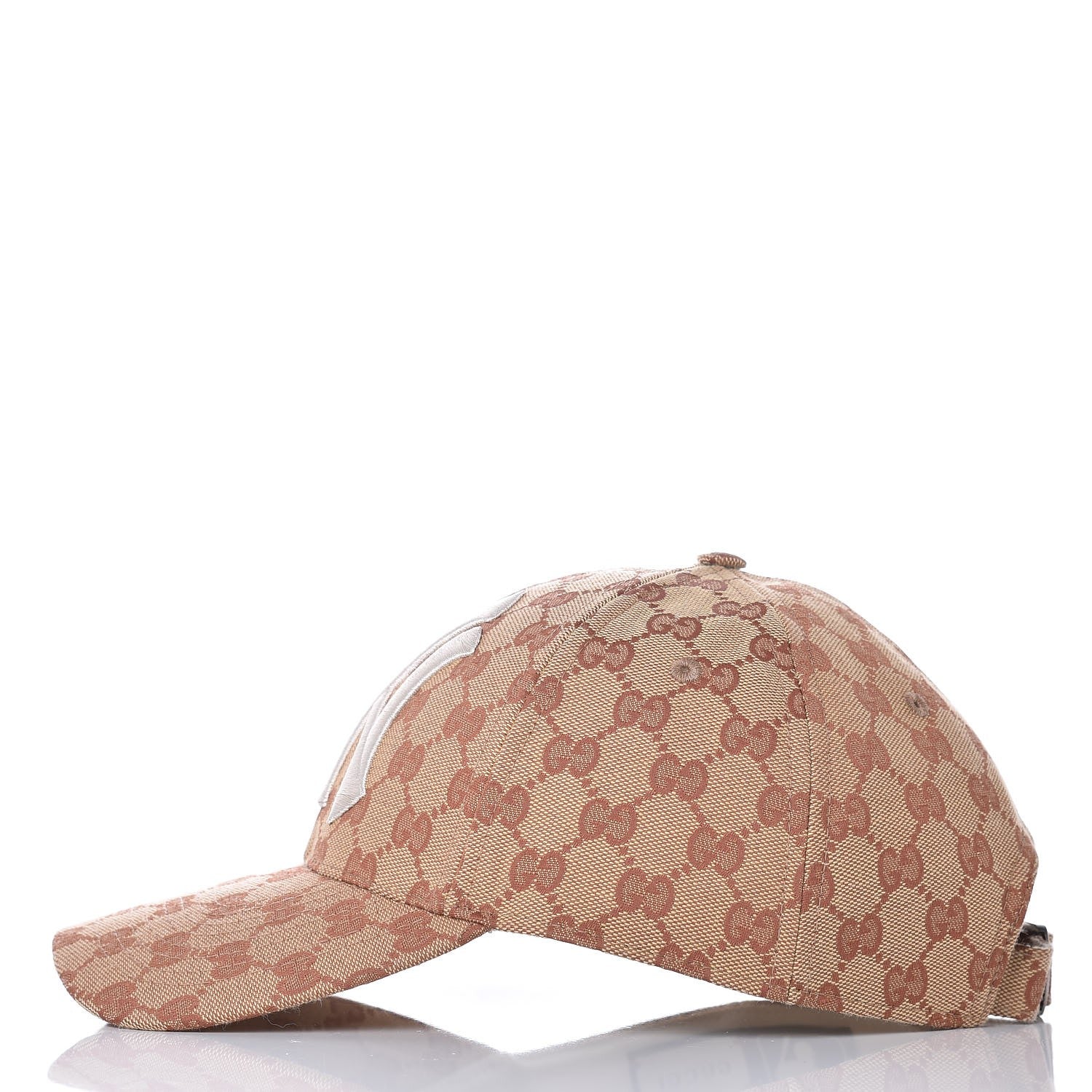 Gucci X MLB Monogram NY Yankees Baseball Hat 57-61 Beige Ruggine 4 of 9