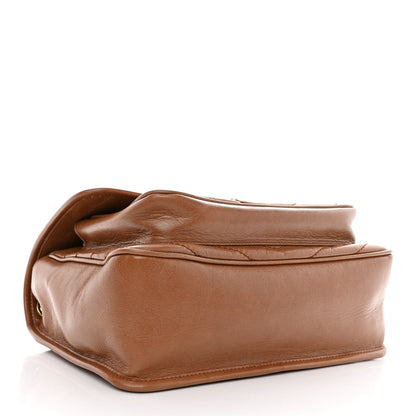 Saint Laurent Crinkled Calfskin Matelasse Monogram Medium Niki Chain Satchel Caramel 4 of 11