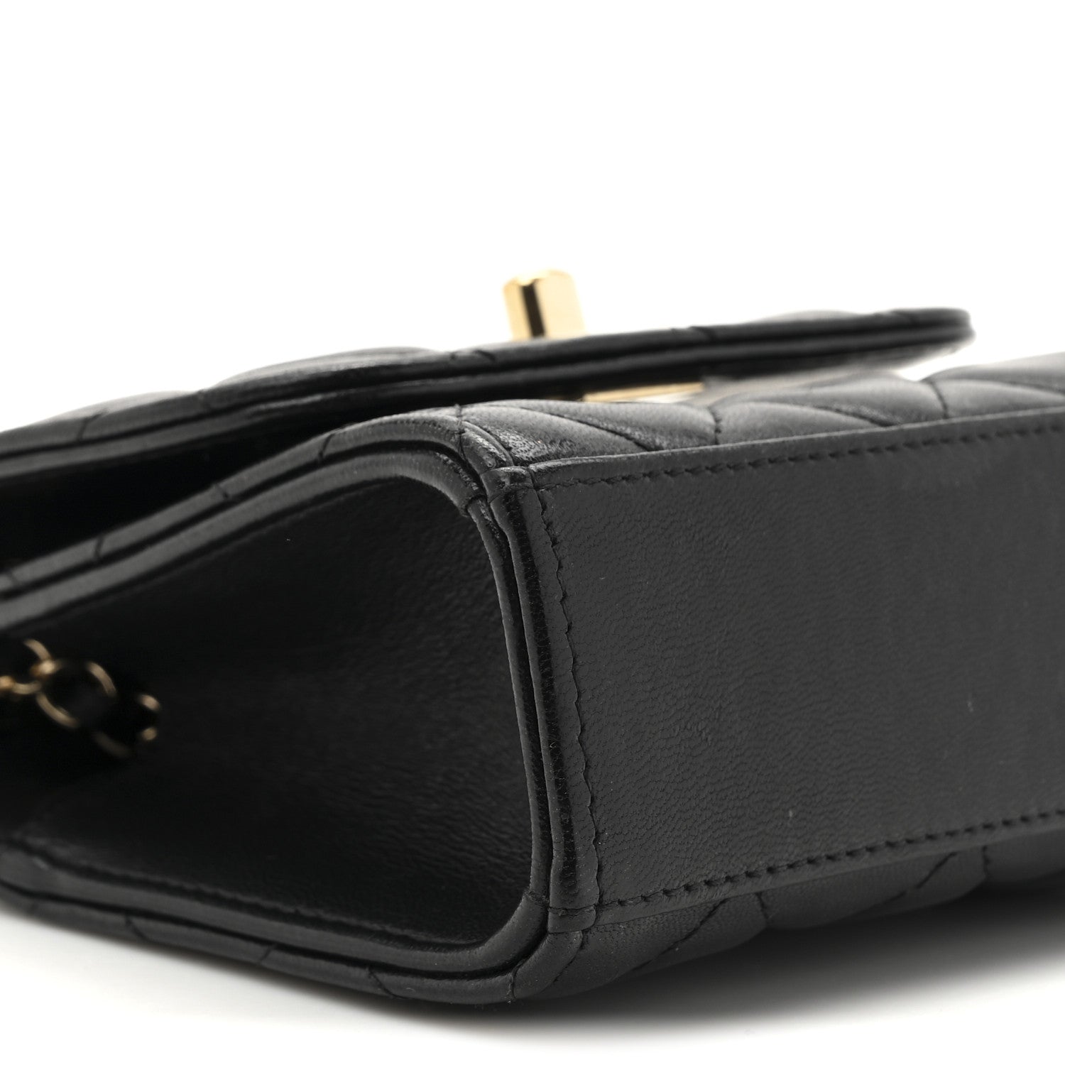 Chanel Lambskin Quilted Mini Trendy CC Chain Wallet Black 10 of 12