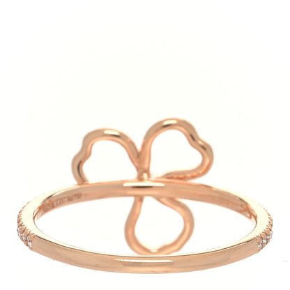 Tiffany 18K Rose Gold Diamond Mini Open Paper Flowers Ring 54 7 3 of 6