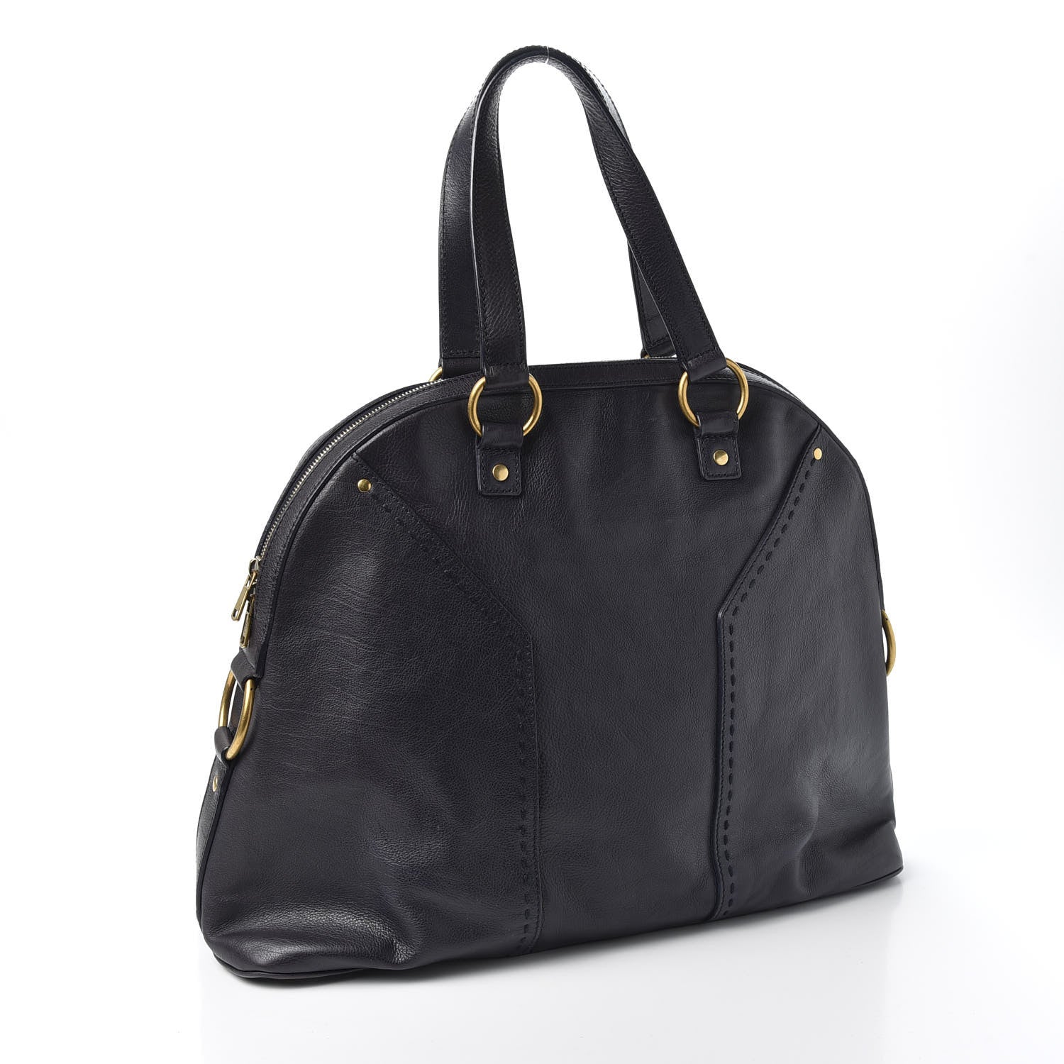 Saint Laurent Calfskin Oversized Muse Dark Purple 2 of 10