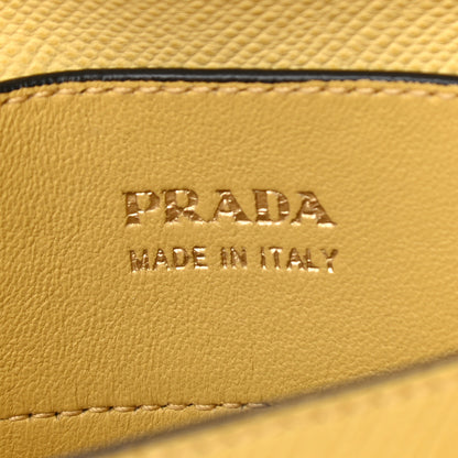 Prada Saffiano Cuir Medium Double Bag Polline 5 of 7