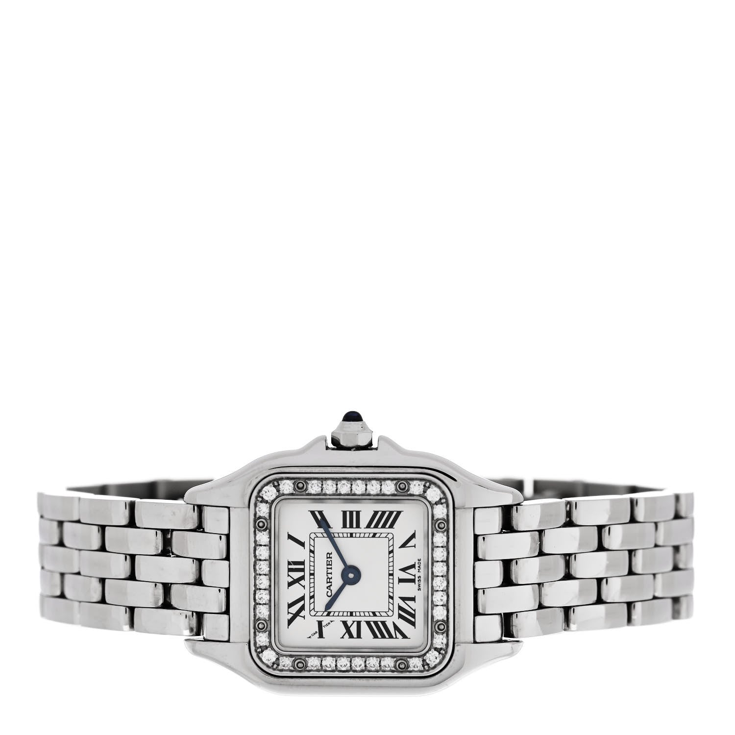 Cartier Stainless Steel Diamond 22mm Panthere Quartz Watch 2 of 4