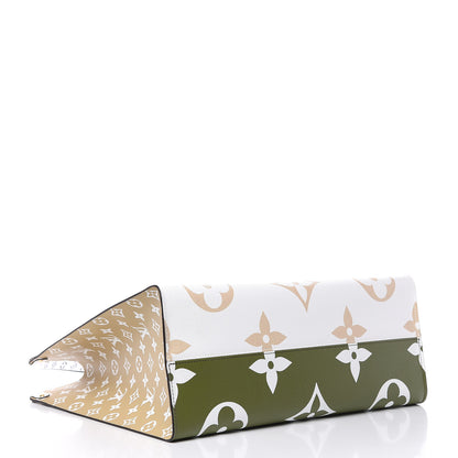 Louis Vuitton Monogram Giant Onthego GM Kaki Beige 4 of 10