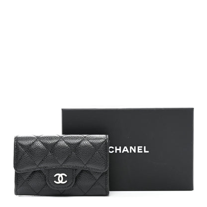 Chanel Caviar Quilted Flap Card Holder Wallet Black 9 of 9