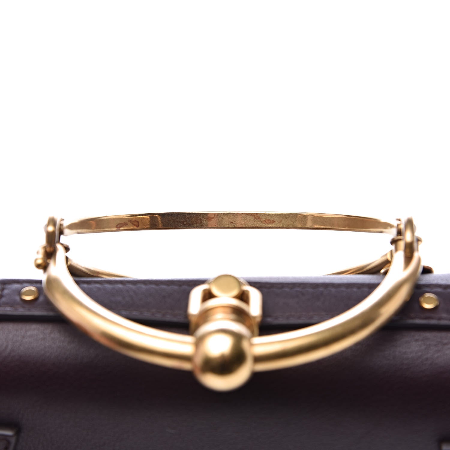 Chloe Calfskin Suede Small Nile Bracelet Bag Carbon Brown 12 of 13