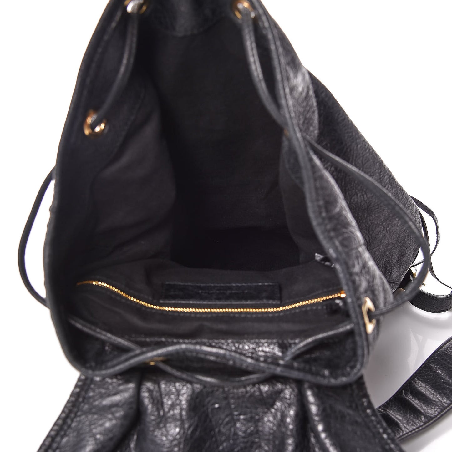Agneau Classic Gold Hardware S Traveler Backpack Black