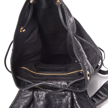 Balenciaga Agneau Classic Gold Hardware S Traveler Backpack Black 7 of 9