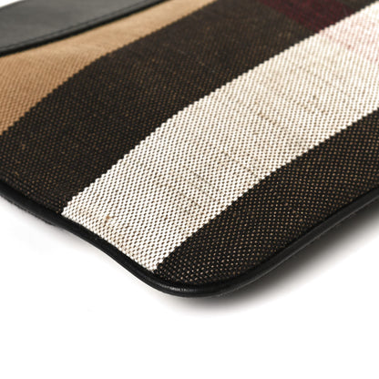 Burberry Mega Check Peyton Crossbody Clutch Bag Black 12 of 13