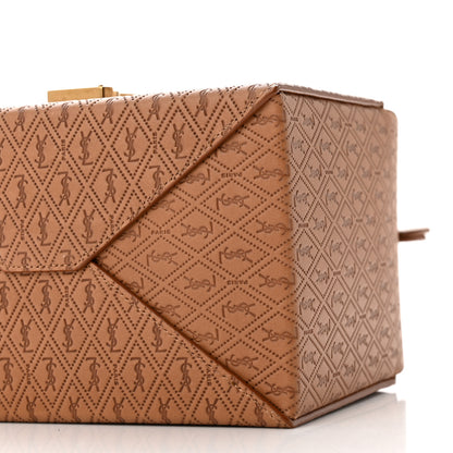Saint Laurent Calfskin Monogram Take Away Box Dusty Vintage Brown Gold 9 of 10