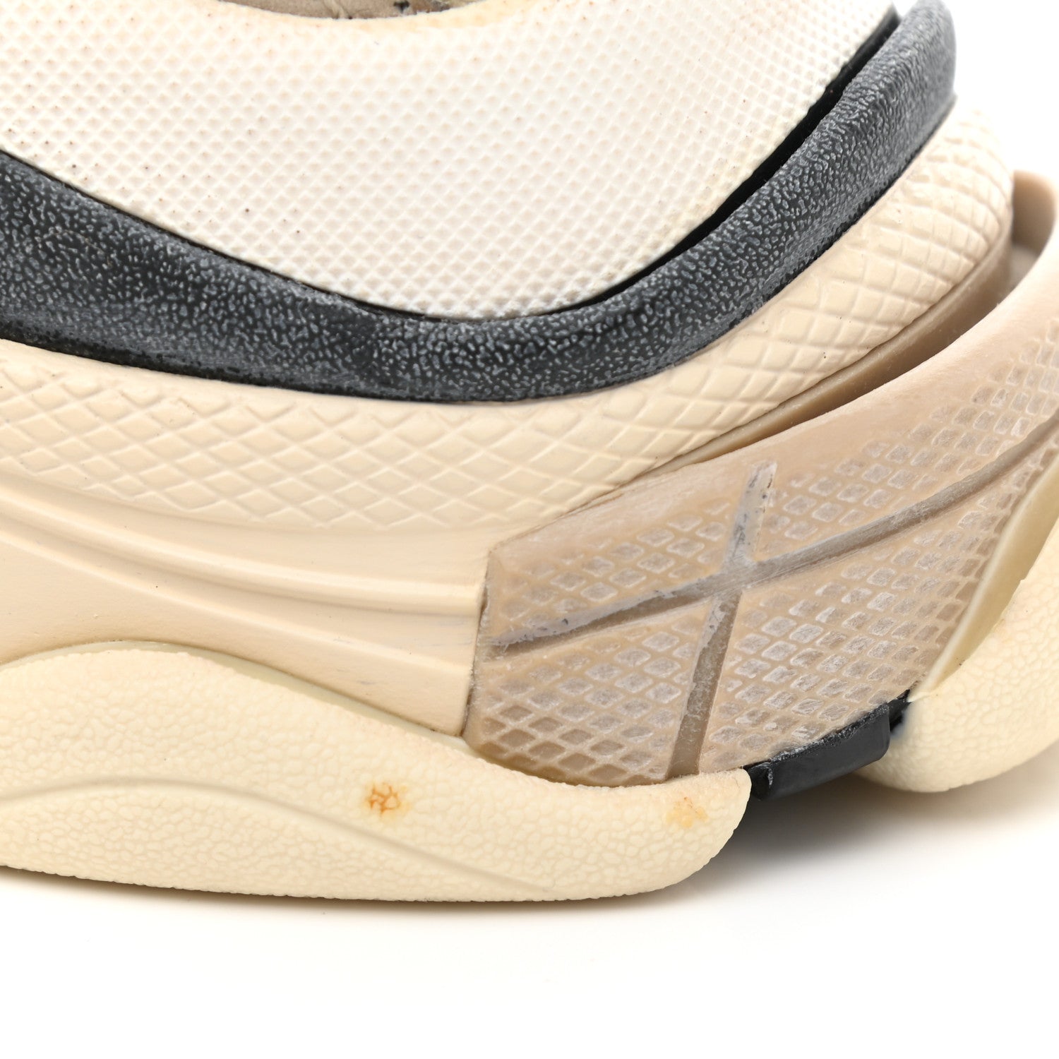 Balenciaga Fabric Mesh Womens Triple S Sneakers 36 Beige Black 11 of 11