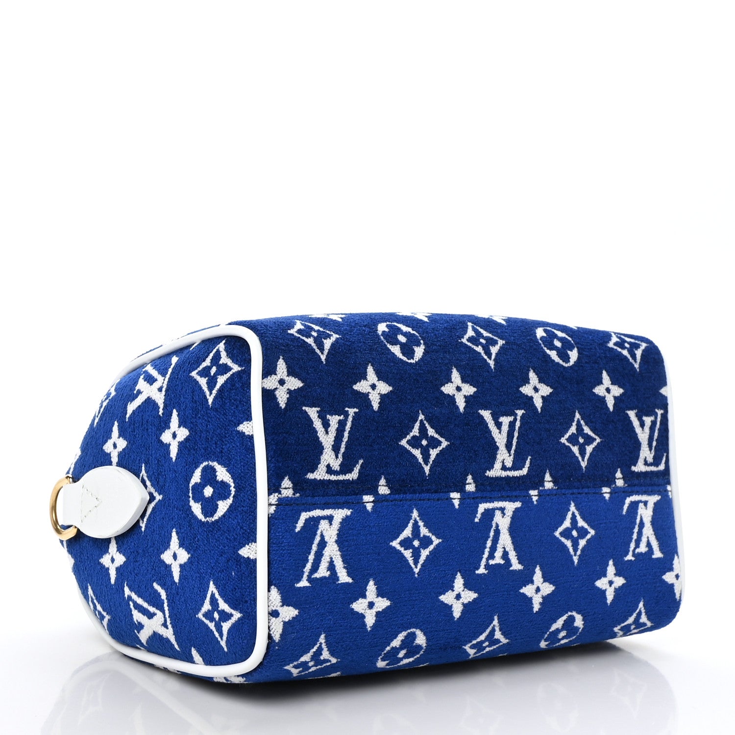 Louis Vuitton Jacquard Velvet Monogram LV Match Speedy Bandouliere 20 Blue 4 of 10