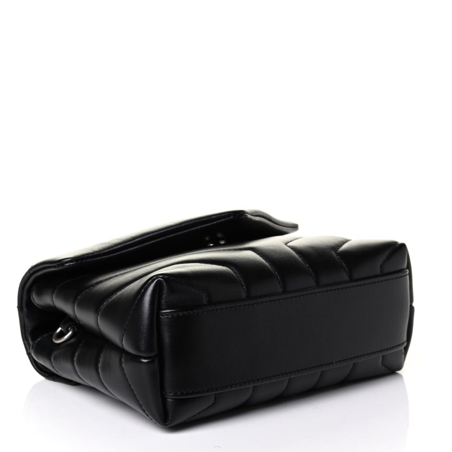 Calfskin Y Quilted Monogram Toy Loulou Crossbody Bag Black