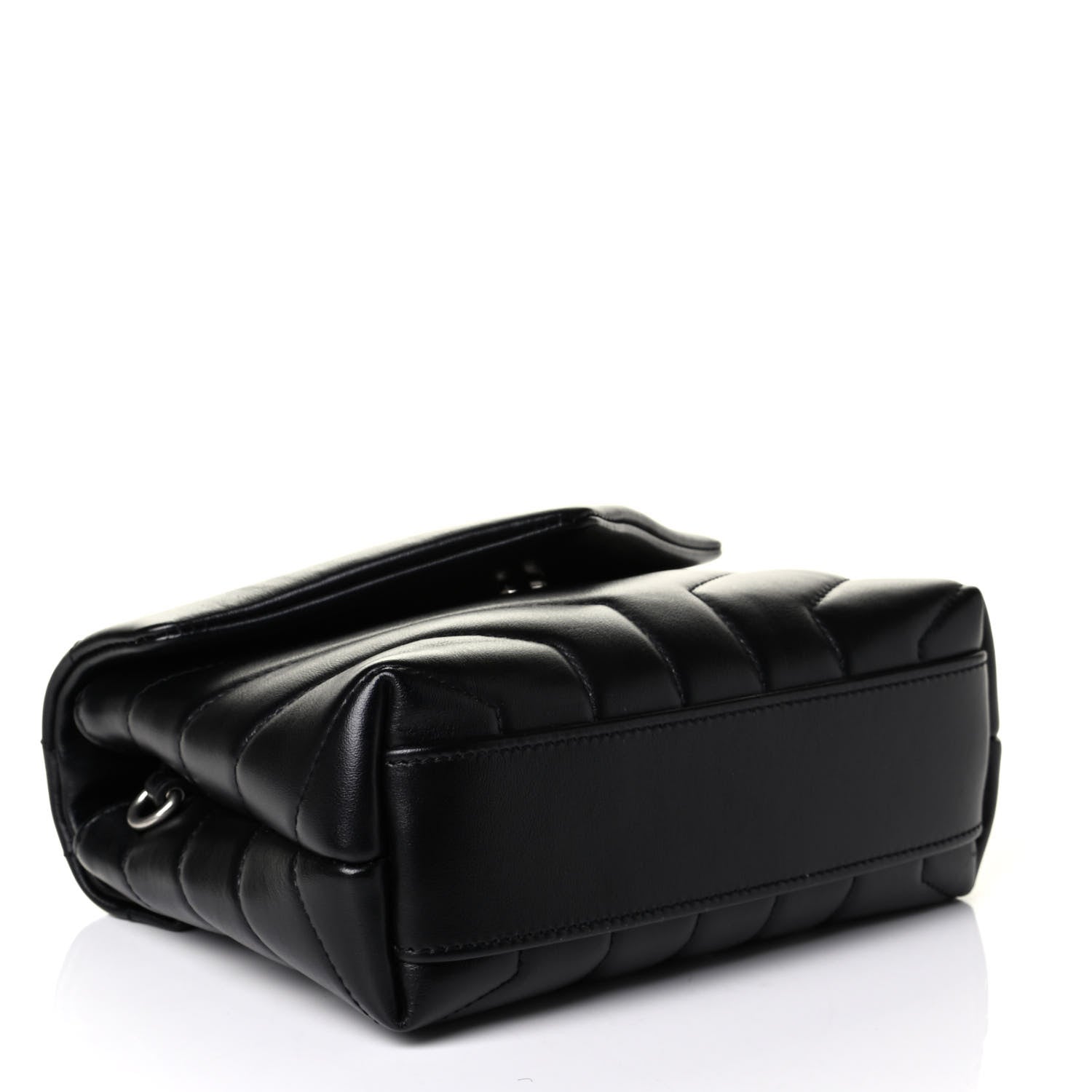 Saint Laurent Calfskin Y Quilted Monogram Toy Loulou Crossbody Bag Black 3 of 6