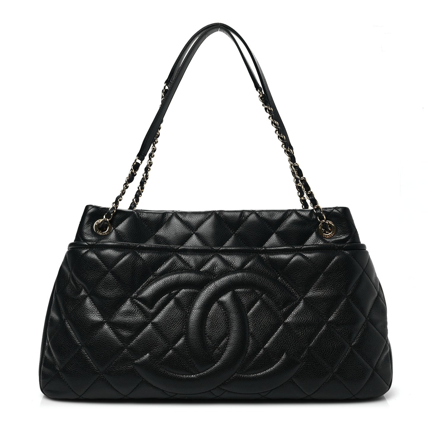 Caviar Quilted CC Timeless Soft Tote Black