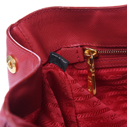 Prada Saffiano Lux Large Tote Fuoco 11 of 13
