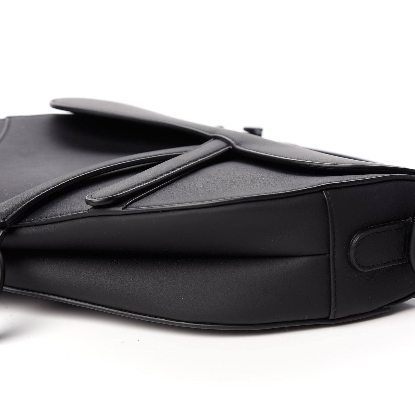 Ultra Matte Calfskin Saddle Bag Black