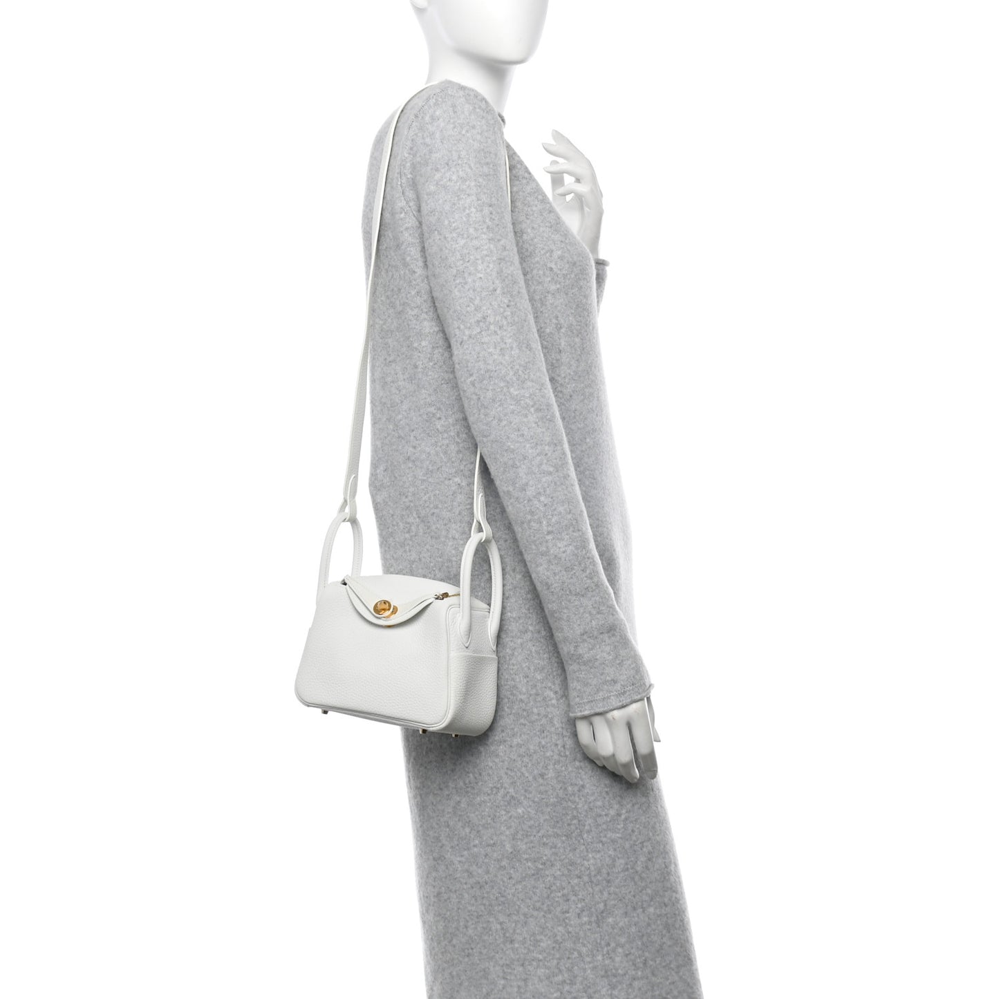 Taurillon Clemence Mini Lindy 20 New White