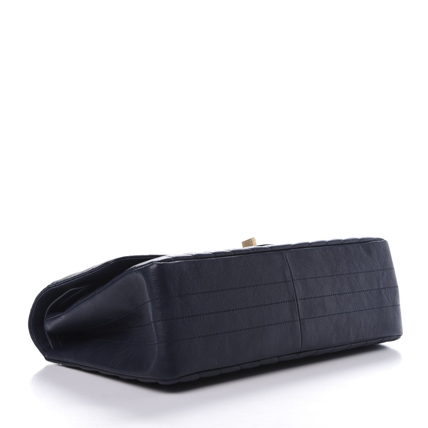 Crumpled Calfskin Chevron Quilted 2.55 Reissue 226 Navy Blue
