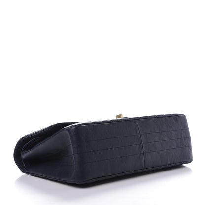Chanel Crumpled Calfskin Chevron Quilted 2.55 Reissue 226 Navy Blue 4 of 10