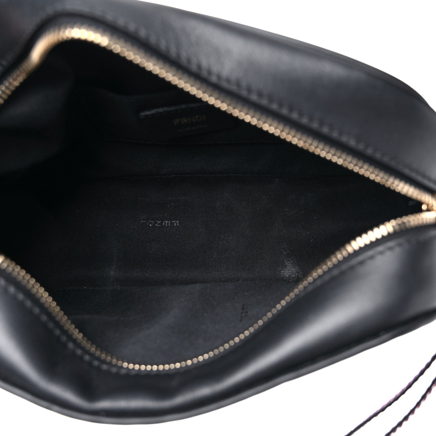 Fendi Vitello Century F is Fendi Bi-Color FF 1974 Embossed Camera Case Maya Black 5 of 12