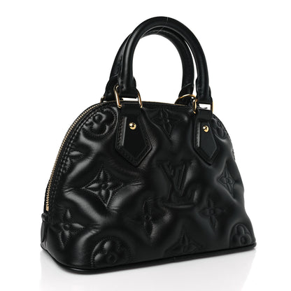 Louis Vuitton Calfskin Bubblegram Alma BB Black 3 of 8