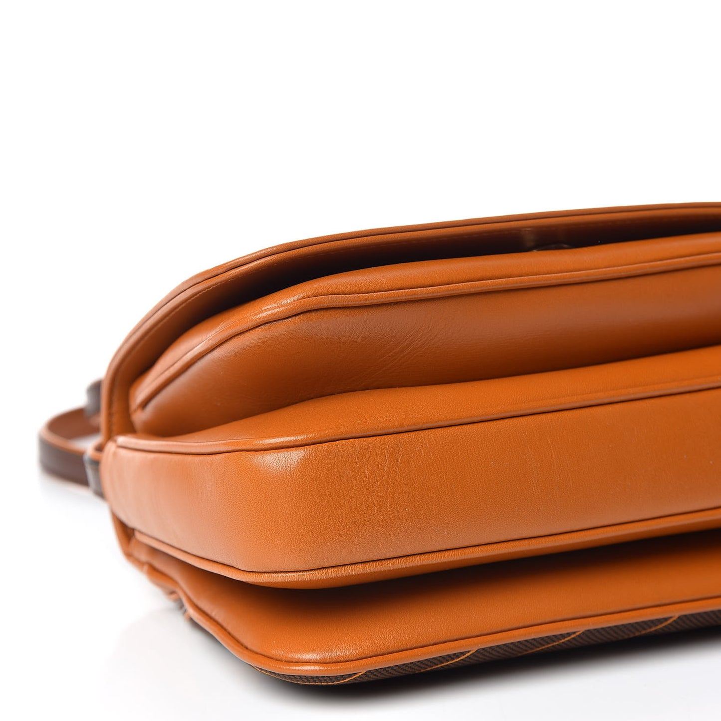 Calfskin Canvas Diagonal GG Rajah Shoulder Bag Brown