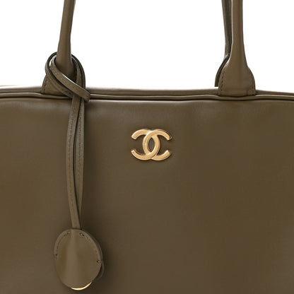 Chanel Calfskin Large Perfect Bowling Bag Dark Khaki 8 of 11