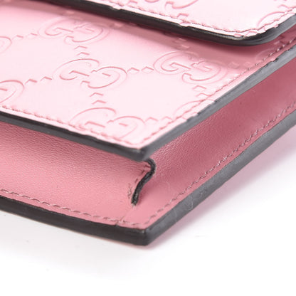 Gucci Guccissima Icon Chain Wallet Carmine Rose 8 of 10