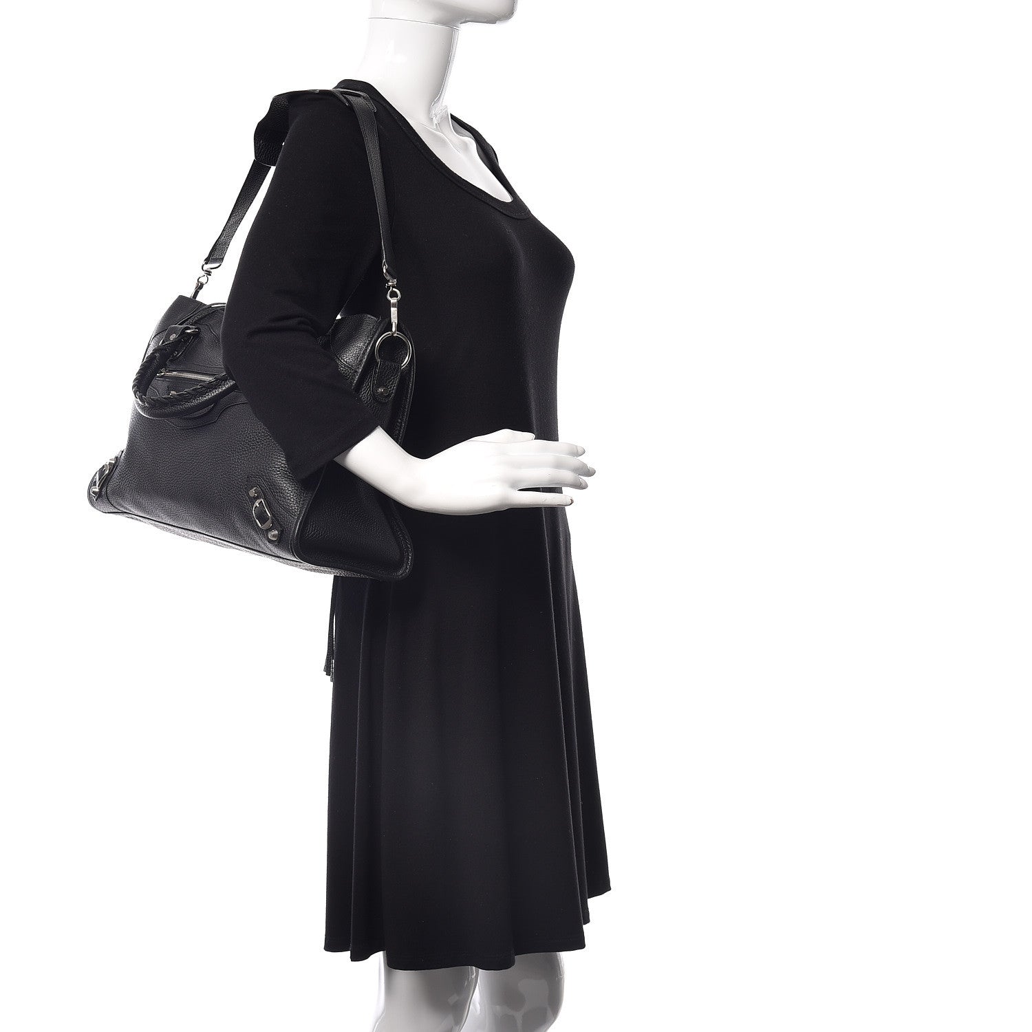Balenciaga Vibrato Calfskin Classic Silver Hardware City Black 2 of 10