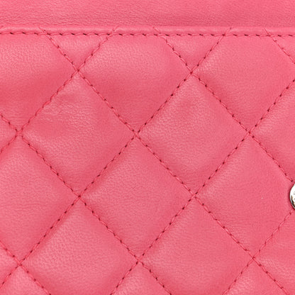 Chanel Lambskin Quilted Boy Wallet On Chain WOC Pink 13 of 14