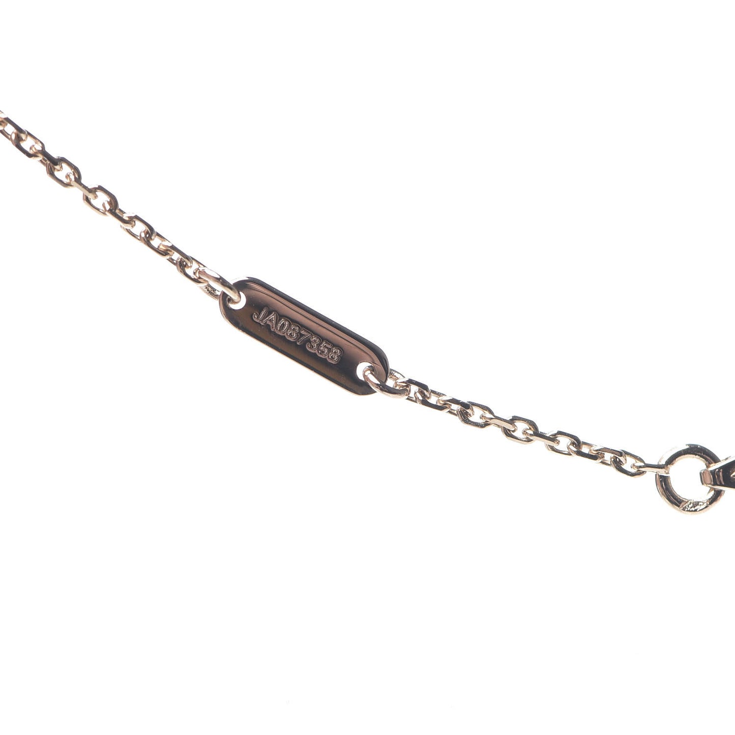 18K Rose Gold Carnelian Sweet Alhambra Pendant Necklace