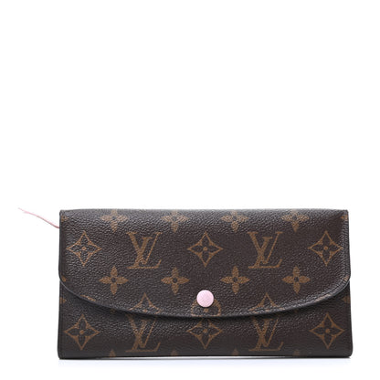 Louis Vuitton Monogram Emilie Wallet Rose Ballerine 1 of 7