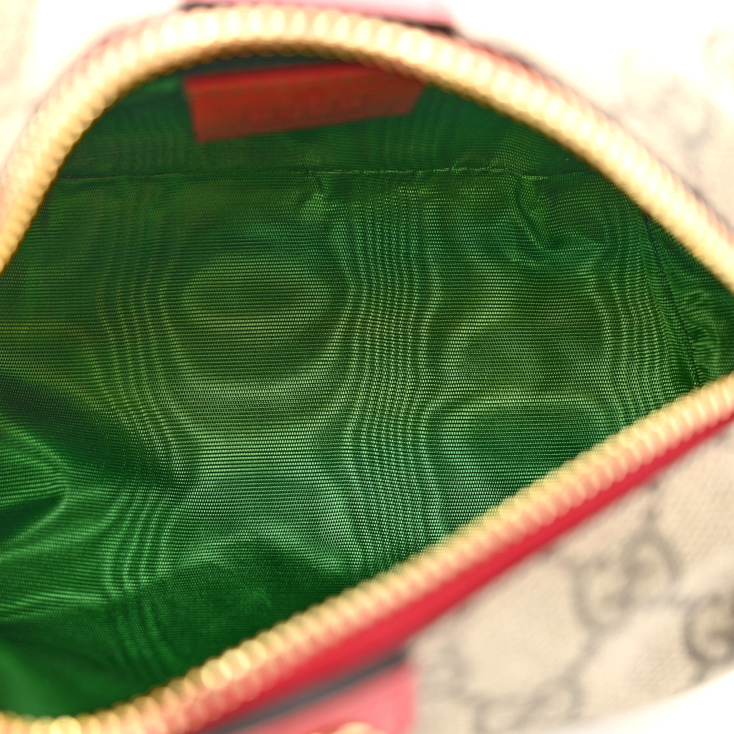 Gucci Soft GG Supreme Monogram Calfskin Small Ophidia Cosmetic Case Beige Ebony Hibiscus Red 5 of 8