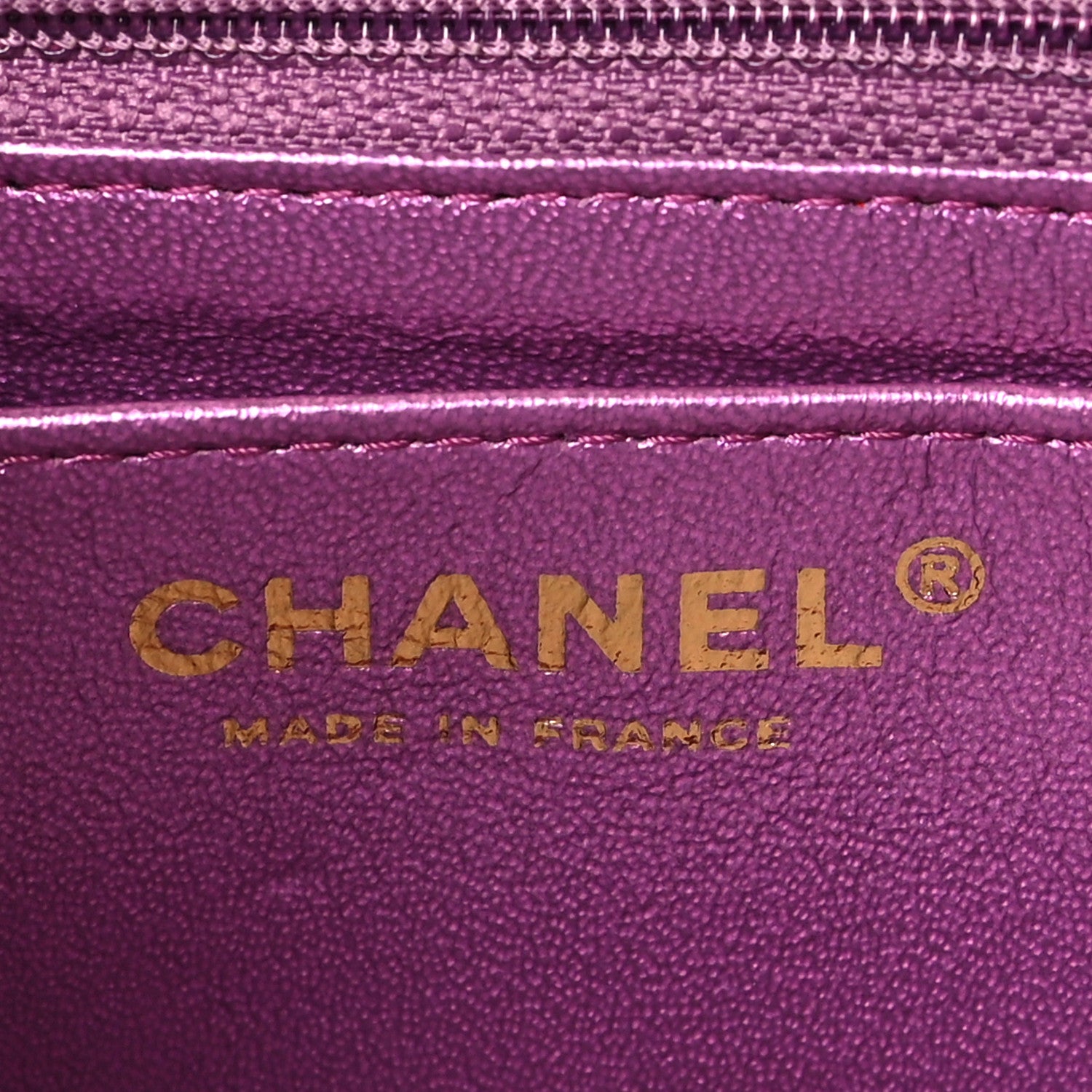 Chanel Iridescent Lambskin Quilted Mini Rectangular Flap Purple 6 of 11