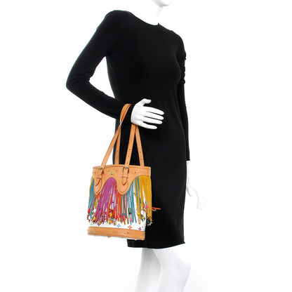 Louis Vuitton Monogram Multicolor Fringe Bucket White 2 of 11