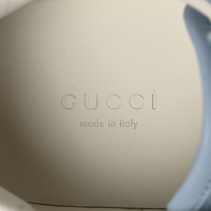 Gucci Calfskin Interlocking G Perforated Womens Ace Sneakers 36.5 Porcelain Light Blue Zaffiro 7 of 8