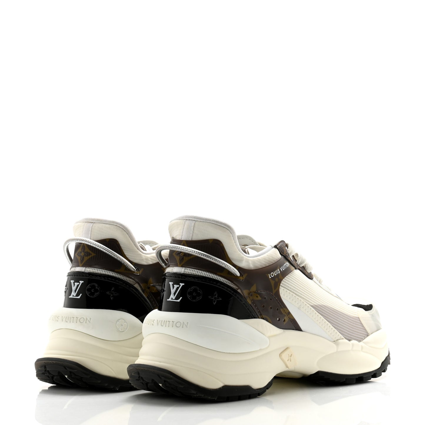 Monogram Calfskin Run 55 Sneakers 38.5 White