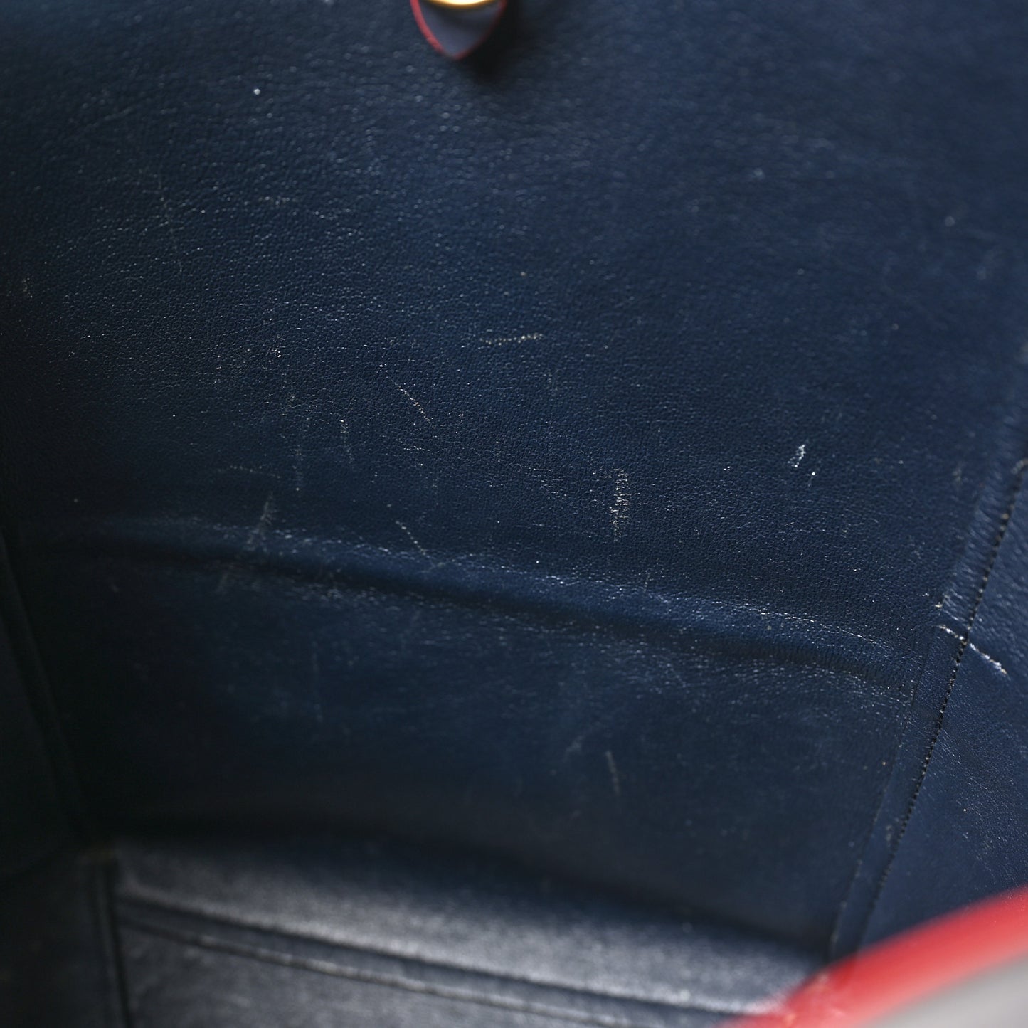 Supersoft Calfskin Sangle Bucket Bag Navy