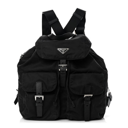 Prada Tessuto Nylon Saffiano Medium Backpack Black 1 of 13