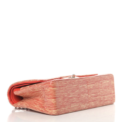 Chanel Patent Calfskin Striped Jumbo Double Flap Red 3 of 5