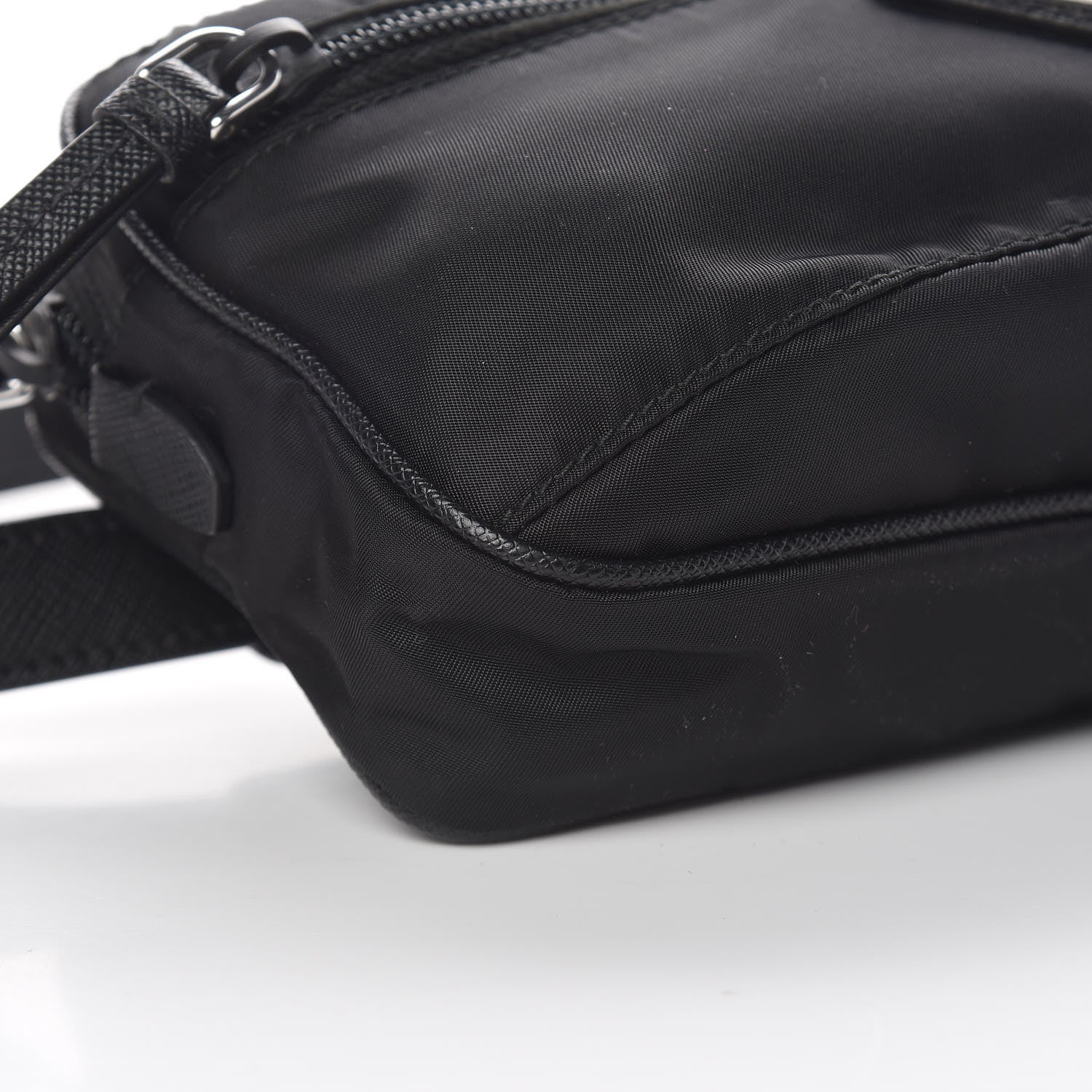 Prada Tessuto Nylon Saffiano Belt Bag Black 9 of 10