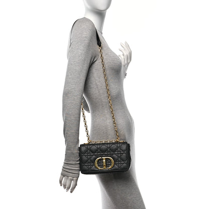 Christian Dior Calfskin Cannage Small Caro Bag Black 3 of 10