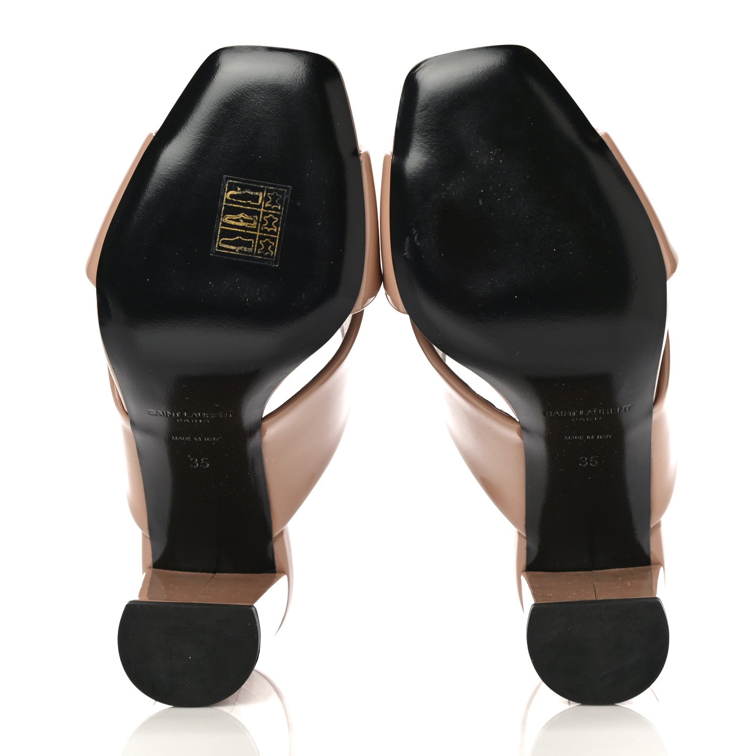 Saint Laurent Patent LouLou 95 Mules 35 Nude 7 of 12